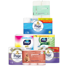 Al het toiletpapier